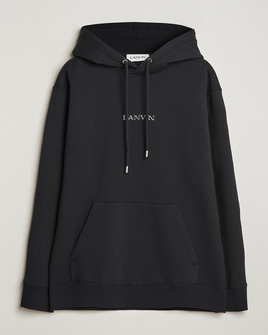 Herre | Gensere | Lanvin | Embroidered Logo Hoodie Black