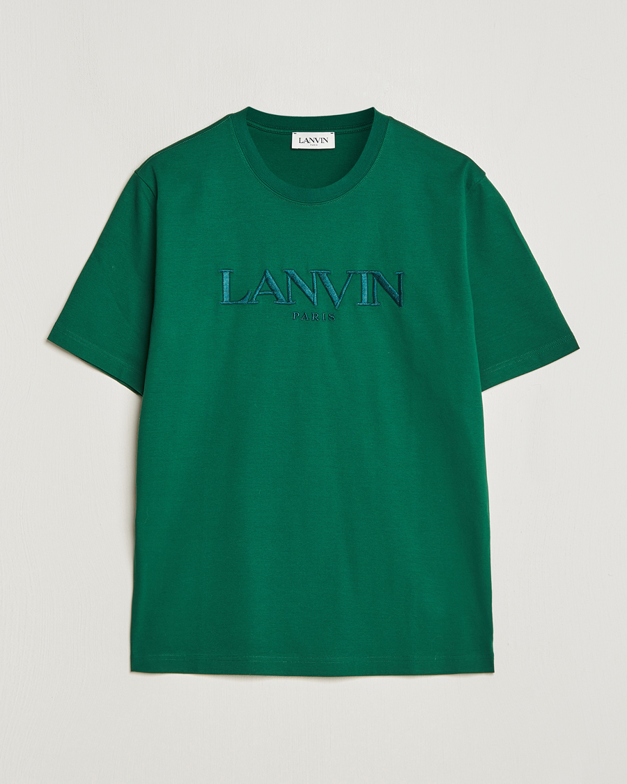 Herre | T-Shirts | Lanvin | Paris Classic Logo T-Shirt Bottle Green