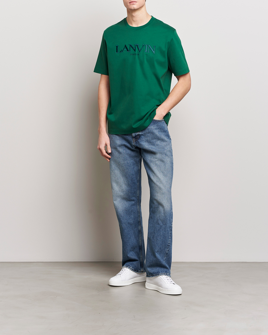 Herre | T-Shirts | Lanvin | Paris Classic Logo T-Shirt Bottle Green