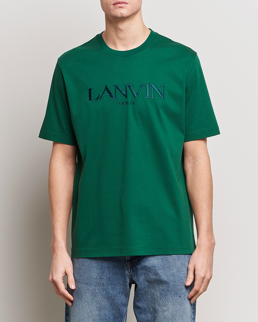 Herre | Lanvin | Lanvin | Paris Classic Logo T-Shirt Bottle Green