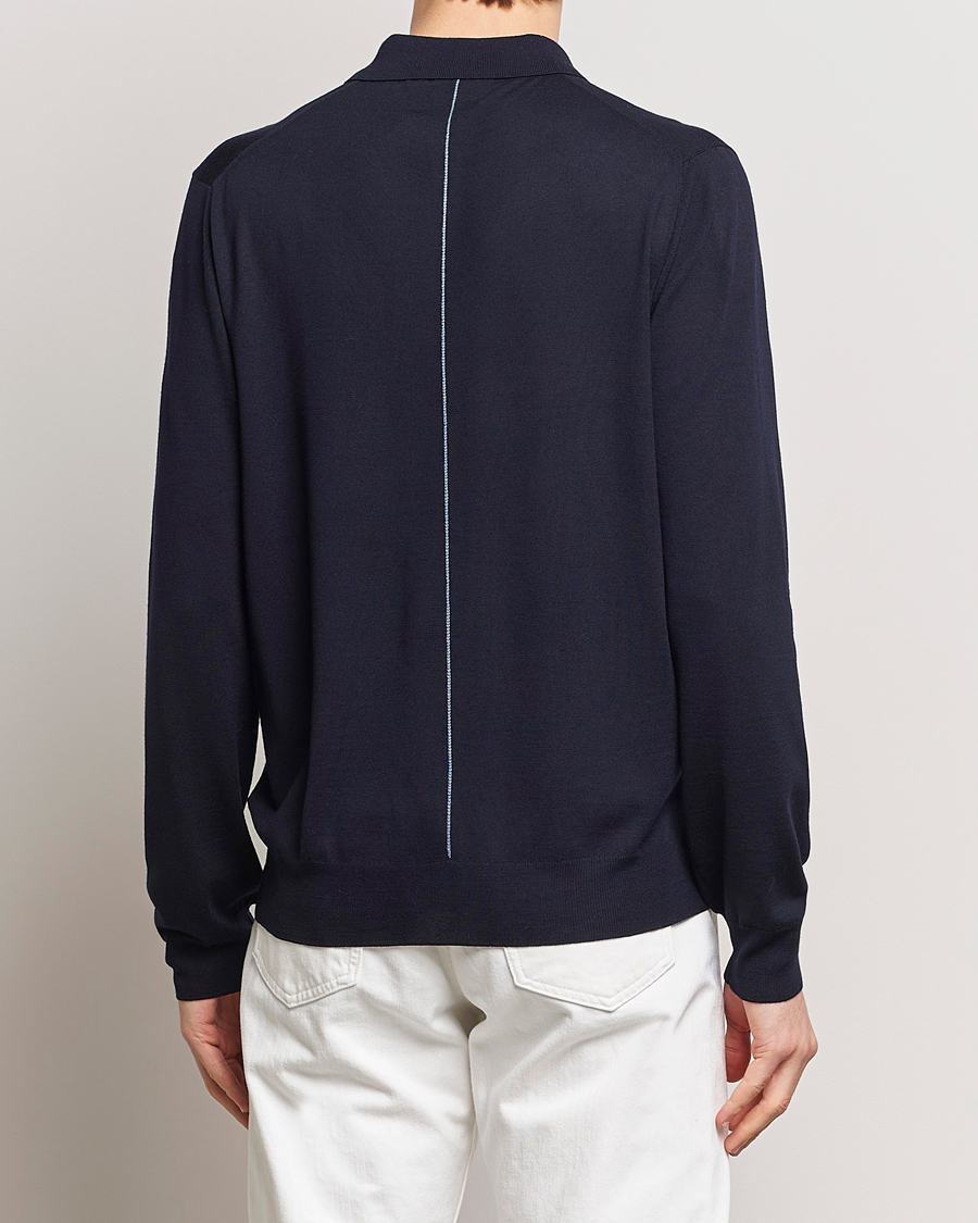Herre | Gensere | Lanvin | Merino Wool Knitted Polo Thunder