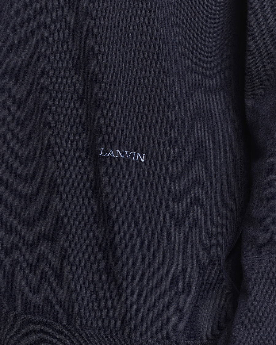 Herre | Gensere | Lanvin | Merino Wool Knitted Polo Thunder