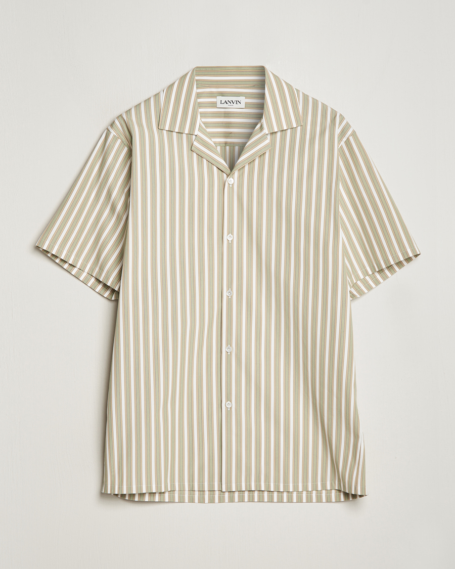 Herre | Skjorter | Lanvin | Short Sleeve Camp Shirt Green