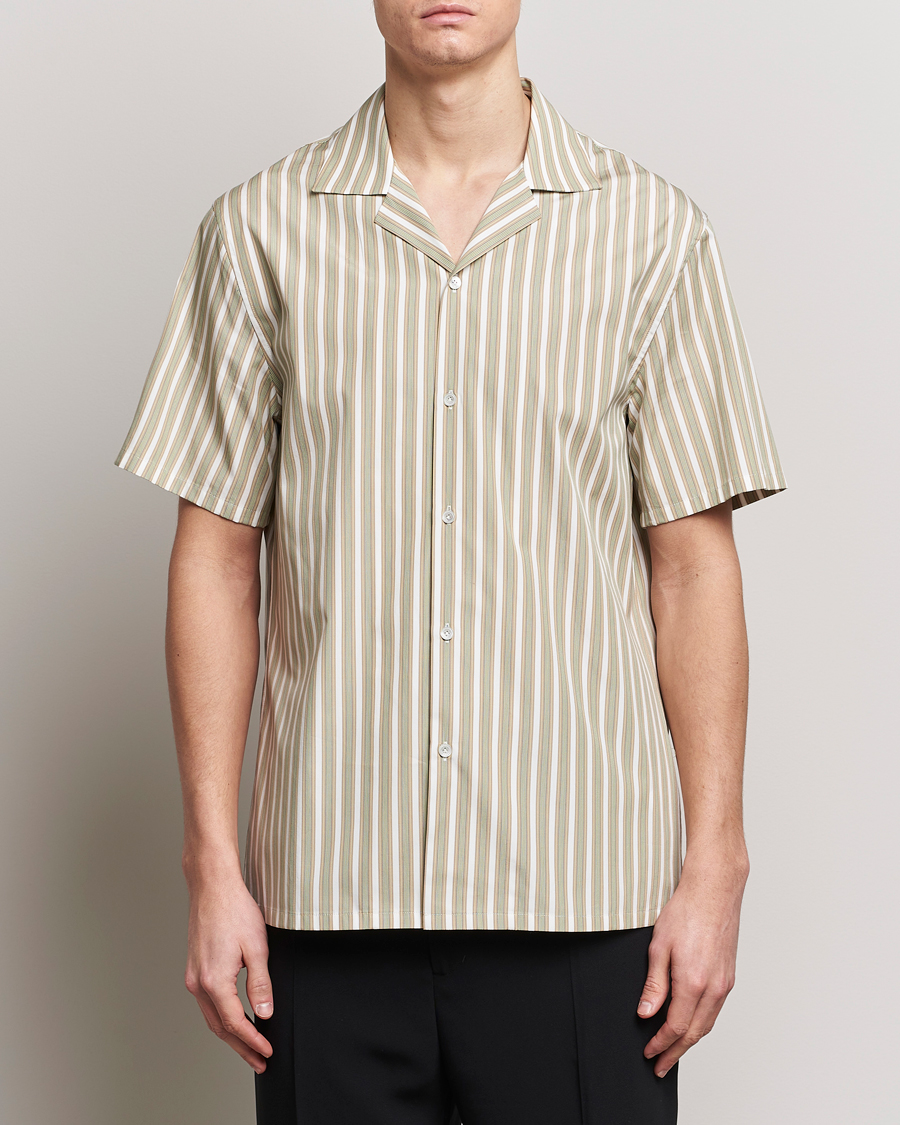 Herre | Kortermede skjorter | Lanvin | Short Sleeve Camp Shirt Green