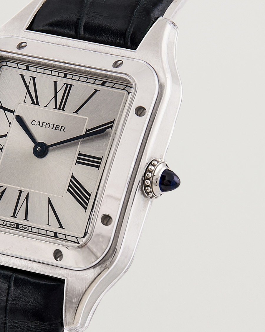 Herre | Cartier Pre-Owned Santos Dumont WSSA0022 Silver | Cartier Pre-Owned | Santos Dumont WSSA0022 Silver
