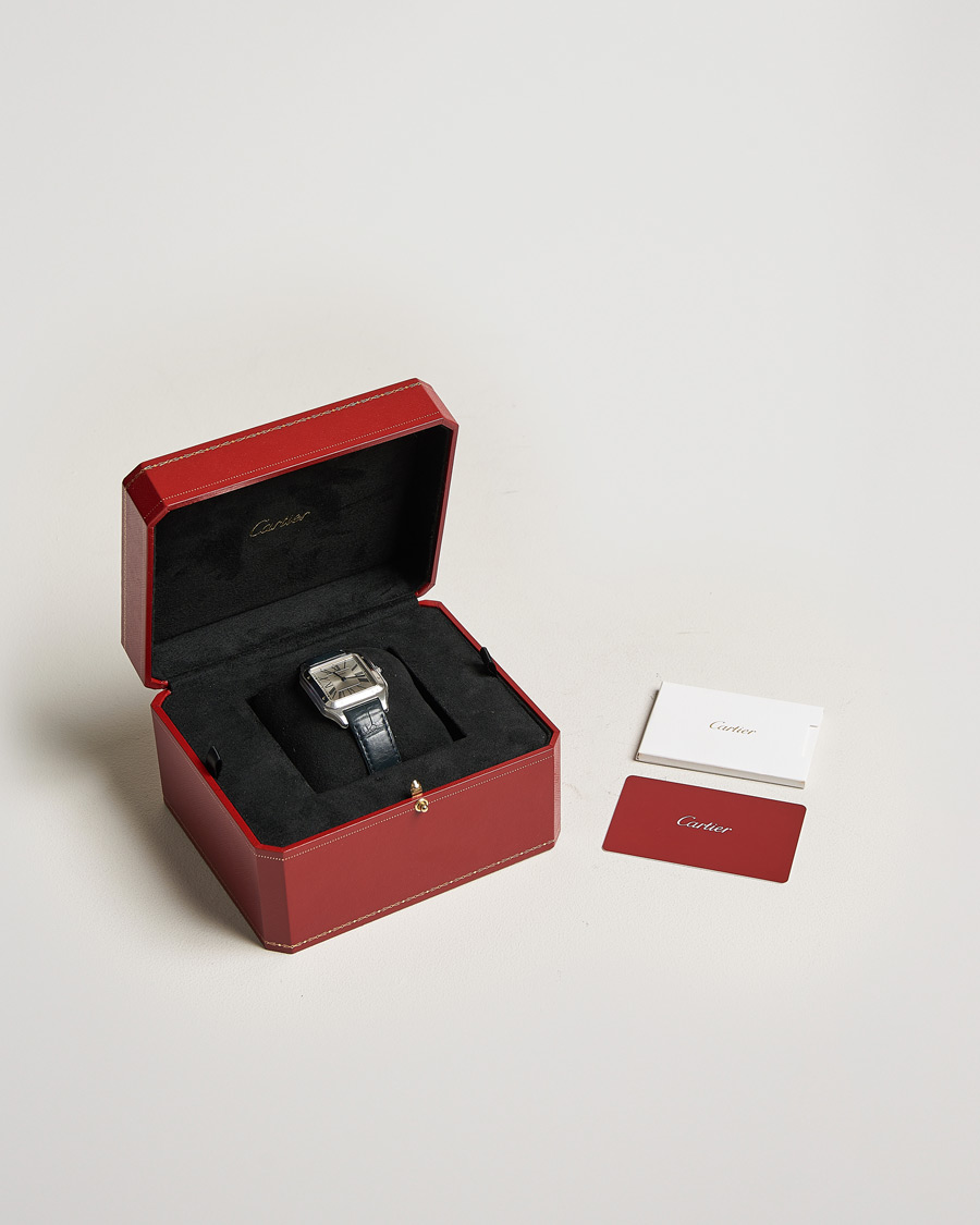 Herre | Cartier Pre-Owned Santos Dumont WSSA0022 Silver | Cartier Pre-Owned | Santos Dumont WSSA0022 Silver