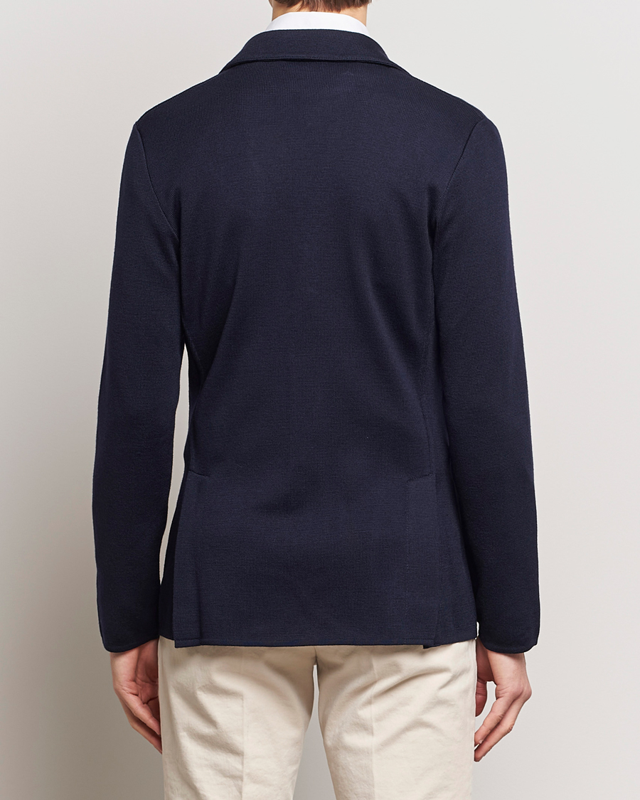 Herre | Dressjakker | Lardini | Knitted Wool Blazer Navy