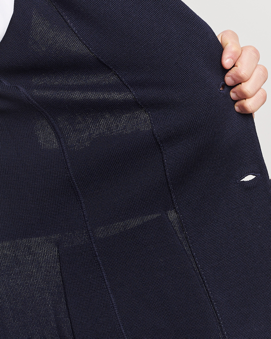 Herre | Dressjakker | Lardini | Knitted Wool Blazer Navy