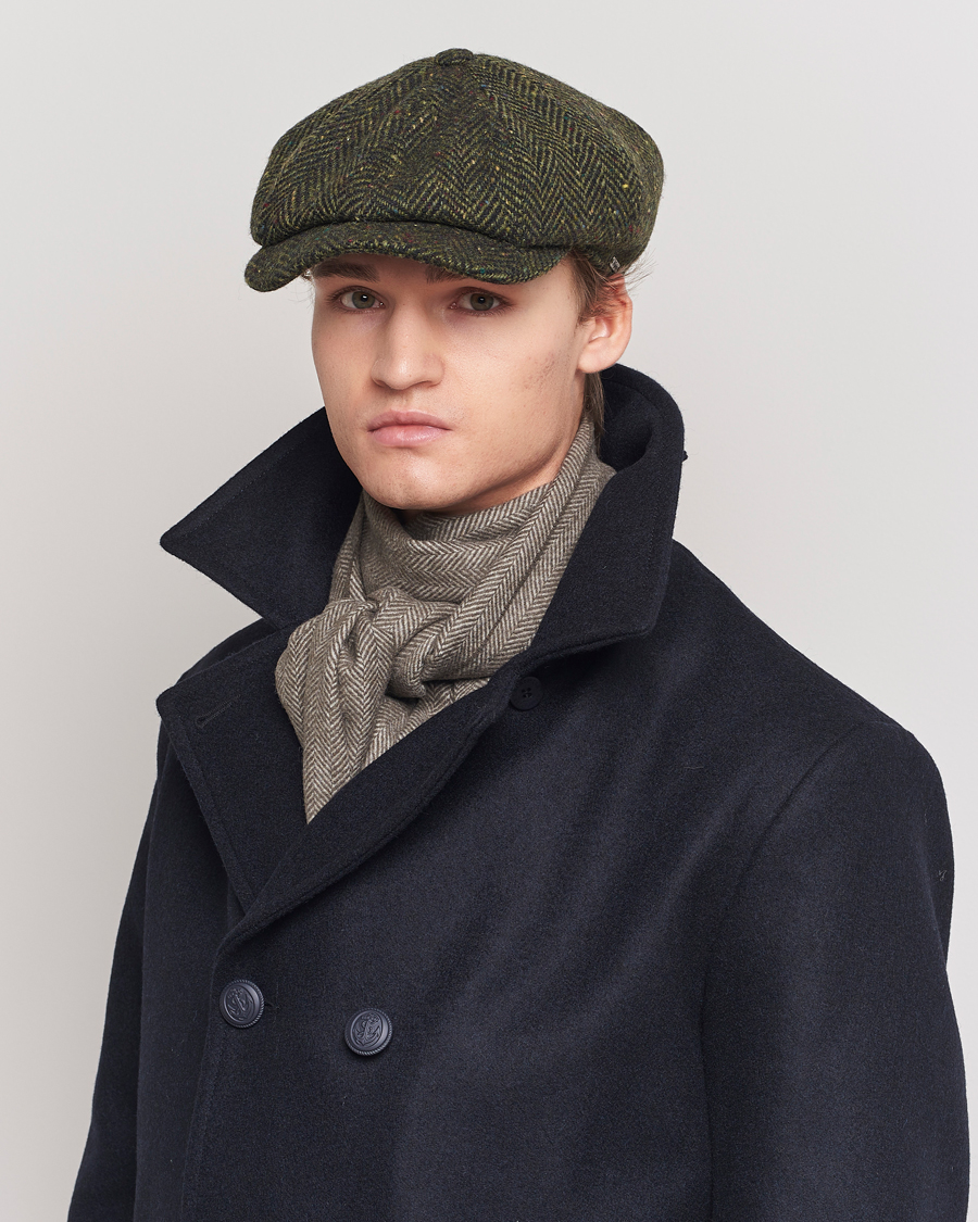Herre | Hatter og capser | Wigéns | Newsboy Retro Donegal Wool Dark Green