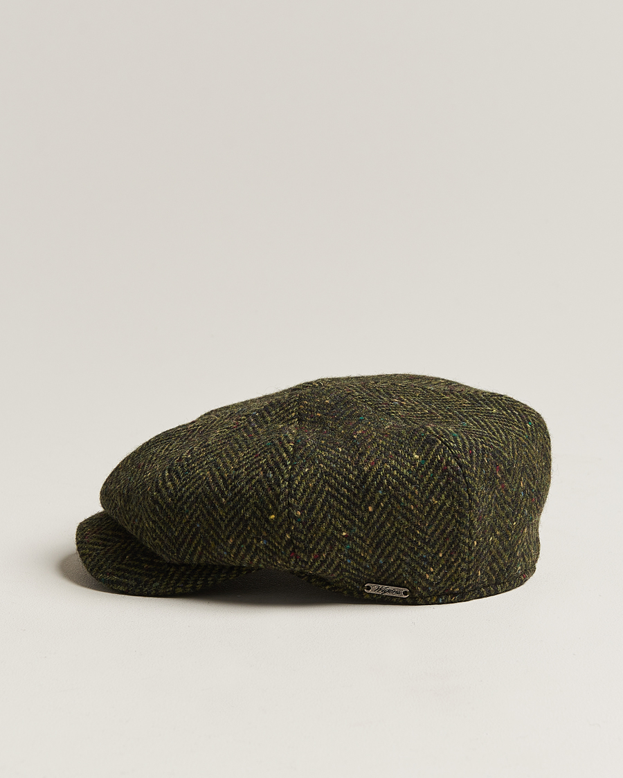 Herre | Hatter og capser | Wigéns | Newsboy Retro Donegal Wool Dark Green
