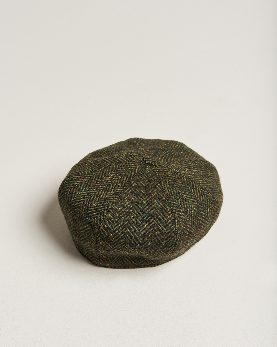 Herre | Hatter og capser | Wigéns | Newsboy Retro Donegal Wool Dark Green