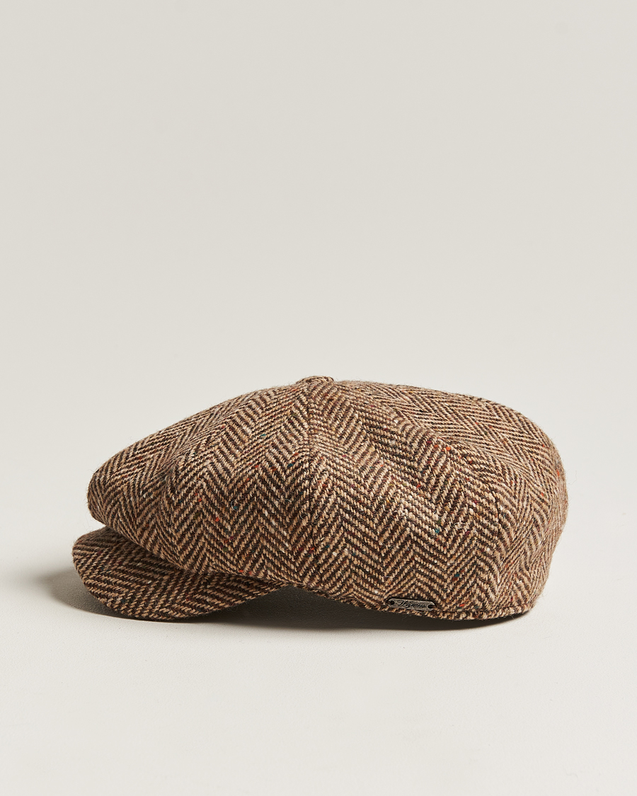Herre | Hatter og capser | Wigéns | Newsboy Retro Donegal Wool Light Brown