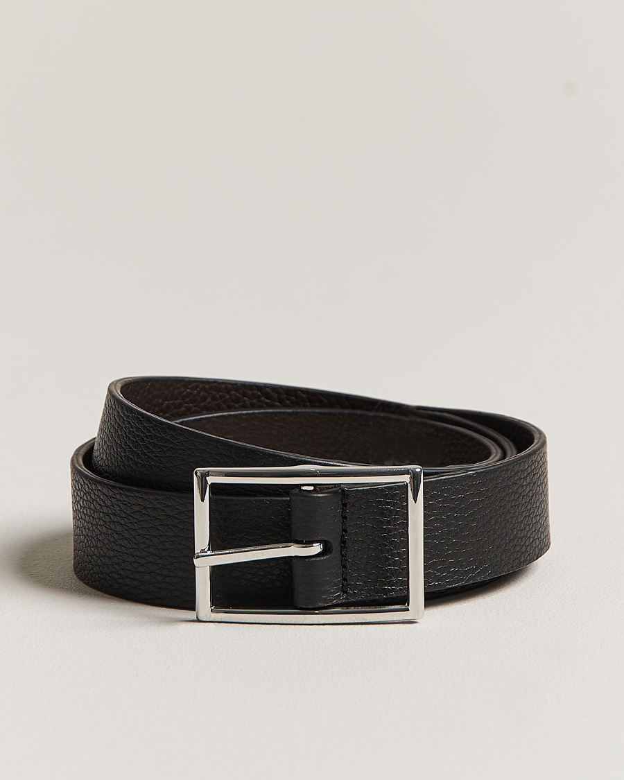 Herre | Anderson's Reversible Grained Leather Belt 3 cm Black/Brown | Anderson's | Reversible Grained Leather Belt 3 cm Black/Brown