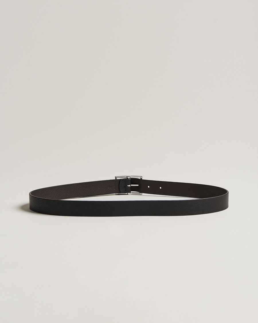 Herre | Umønstrede belter | Anderson's | Reversible Grained Leather Belt 3 cm Black/Brown