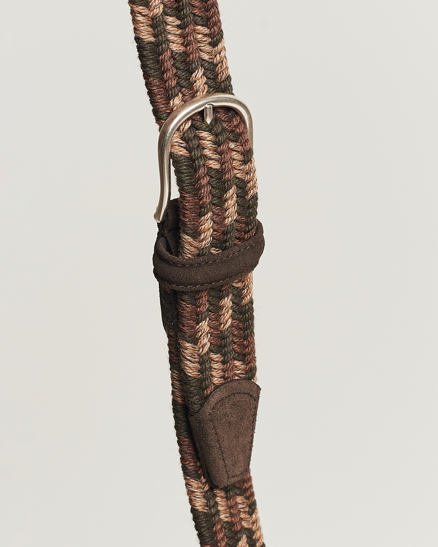 Herre | Anderson's Braided Wool Belt Dark Brown | Anderson's | Braided Wool Belt Dark Brown