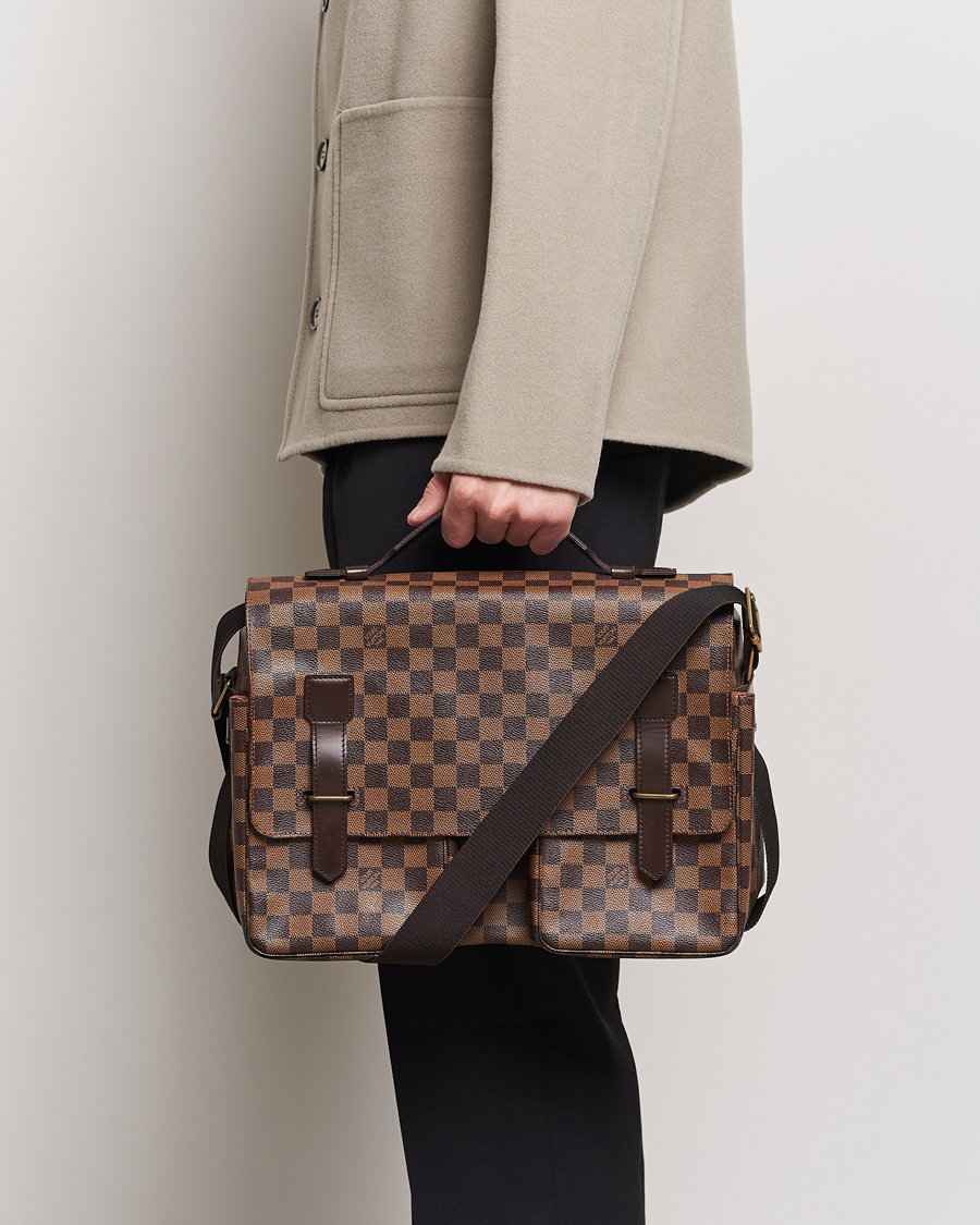 Herre | Louis Vuitton Pre-Owned Broadway Messenger Bag Damier Ebene | Louis Vuitton Pre-Owned | Broadway Messenger Bag Damier Ebene