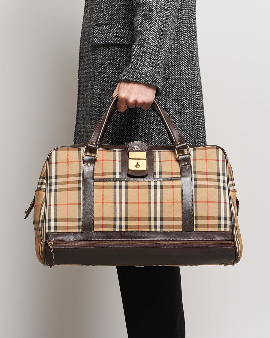 Herre | Pre-Owned & Vintage Bags | Burberry Pre-Owned | Carry On Travel Bag Haymarket Check