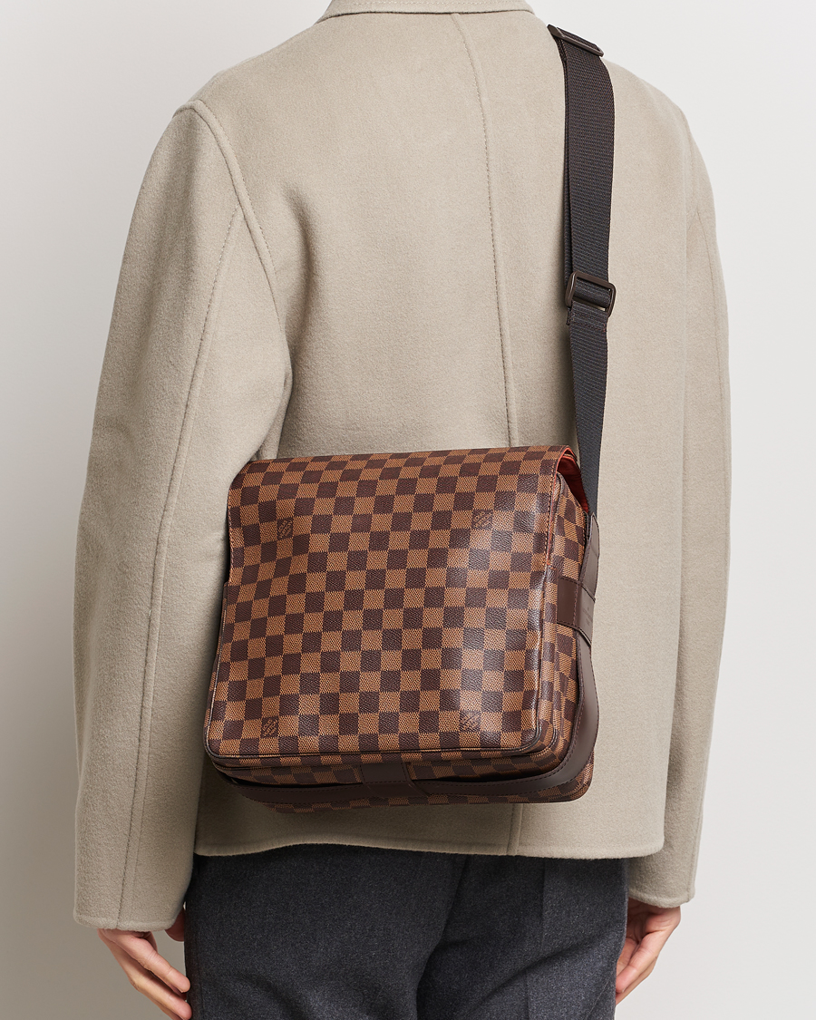Herre | Louis Vuitton Pre-Owned Naviglio Messenger Bag Damier Ebene | Louis Vuitton Pre-Owned | Naviglio Messenger Bag Damier Ebene