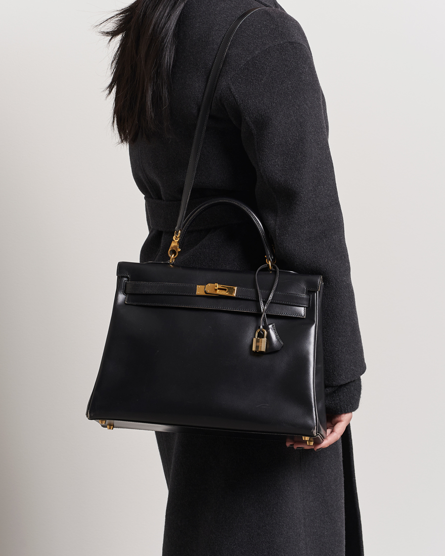 Herre | Hermès Pre-Owned Kelly 35 Handbag Black | Hermès Pre-Owned | Kelly 35 Handbag Black