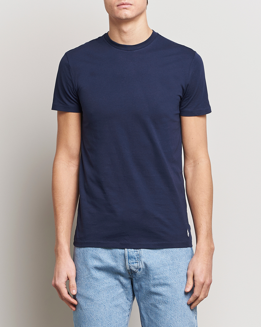 Herre | Kortermede t-shirts | Polo Ralph Lauren | 3-Pack Crew Neck T-Shirt Green/Blue/Navy