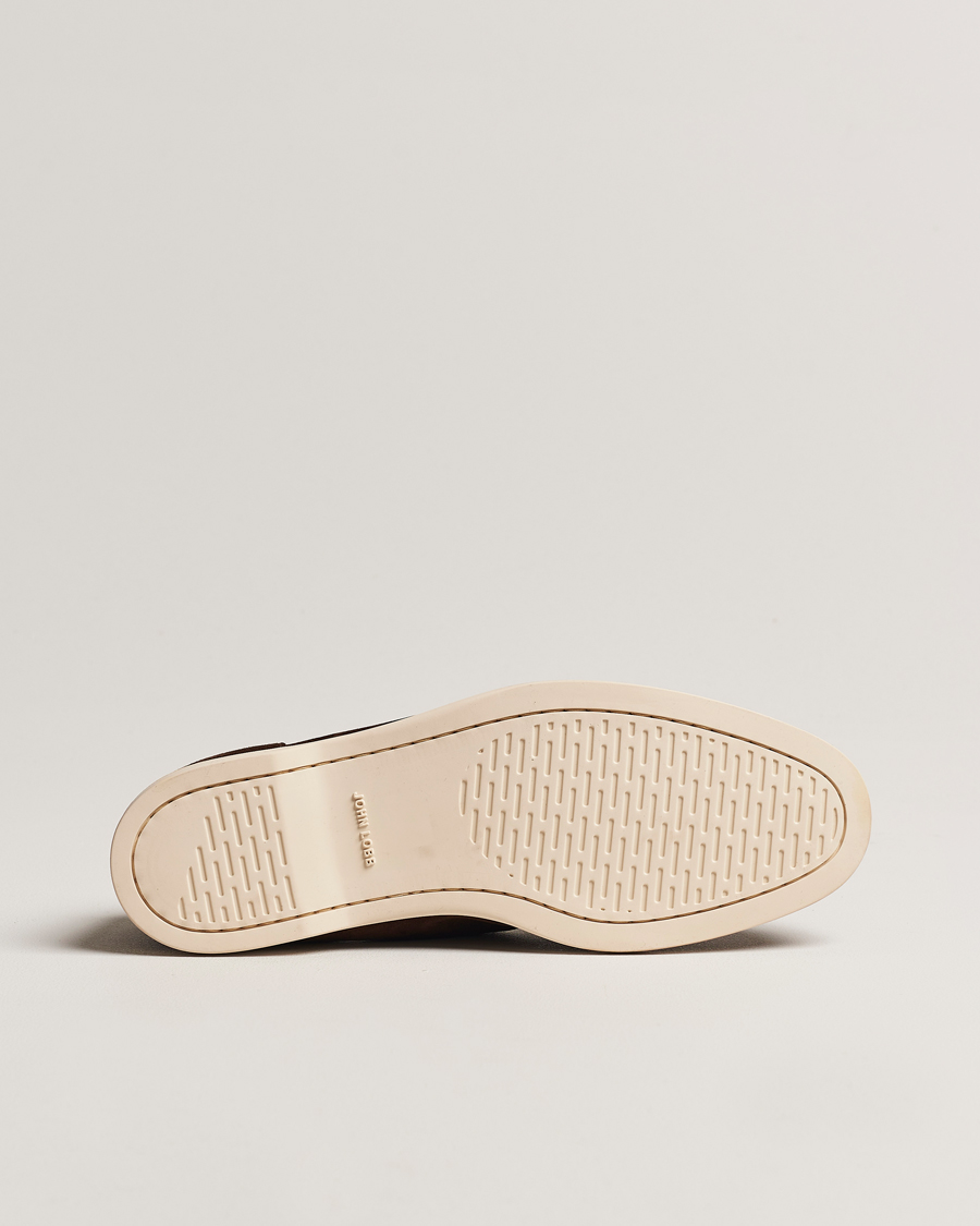 Herre | John Lobb Pace Summer Loafer Dark Brown Suede | John Lobb | Pace Summer Loafer Dark Brown Suede
