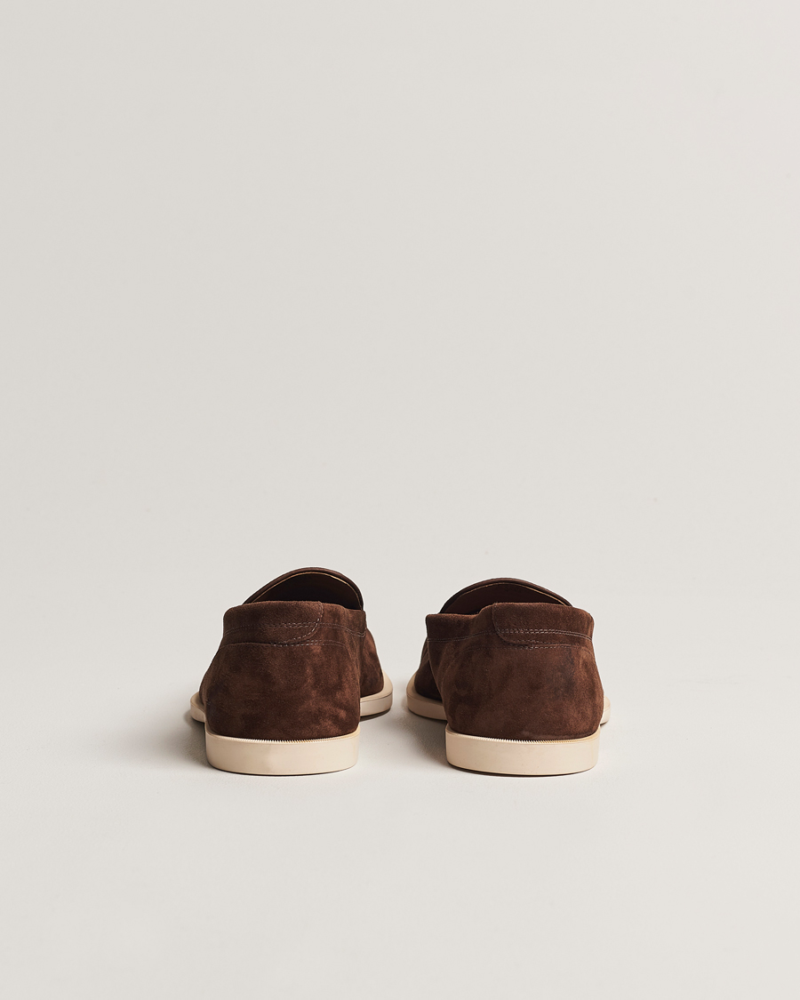 Herre | John Lobb Pace Summer Loafer Dark Brown Suede | John Lobb | Pace Summer Loafer Dark Brown Suede