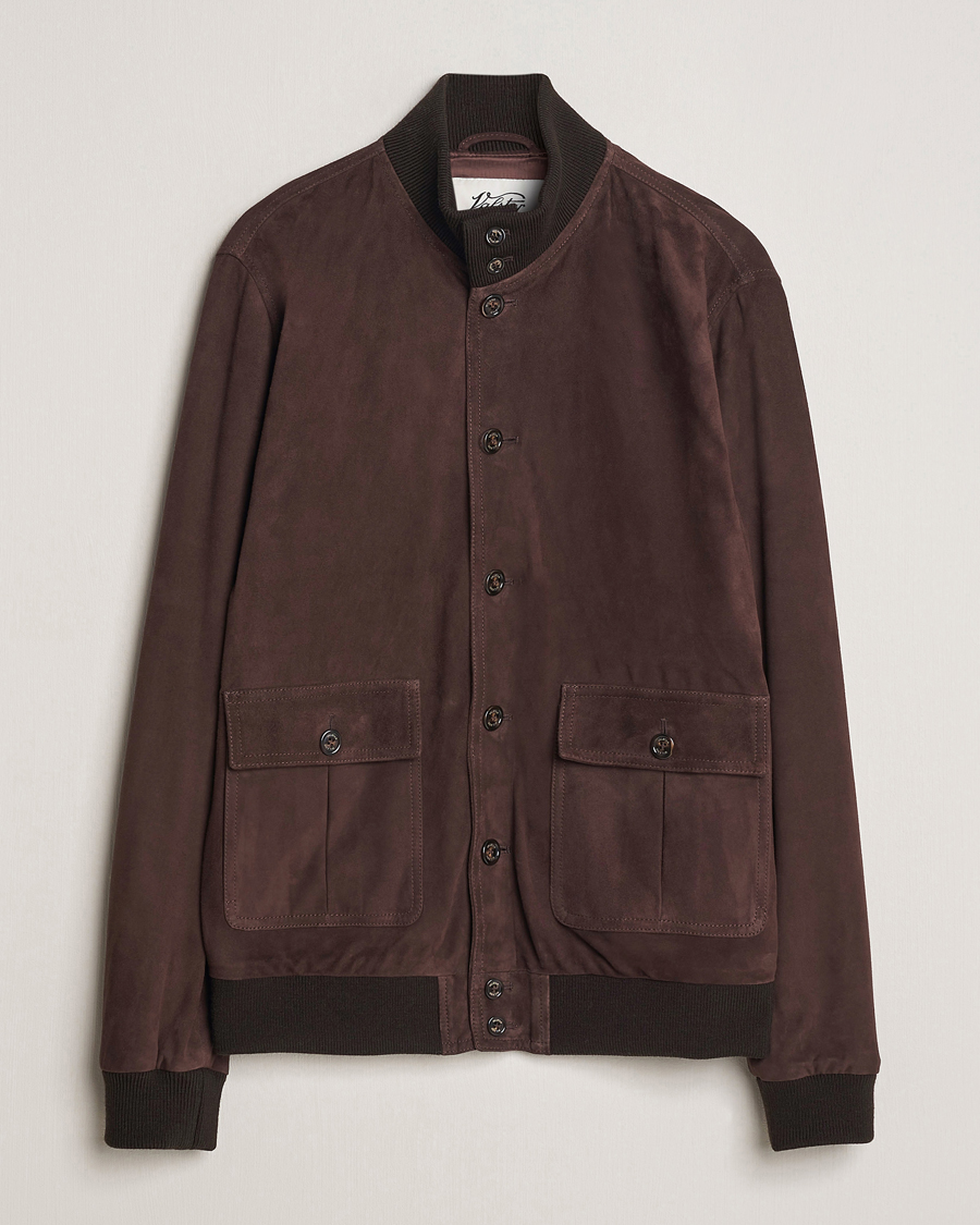Herre | Jakker | Valstar | Valstarino Suede Jacket Dark Brown