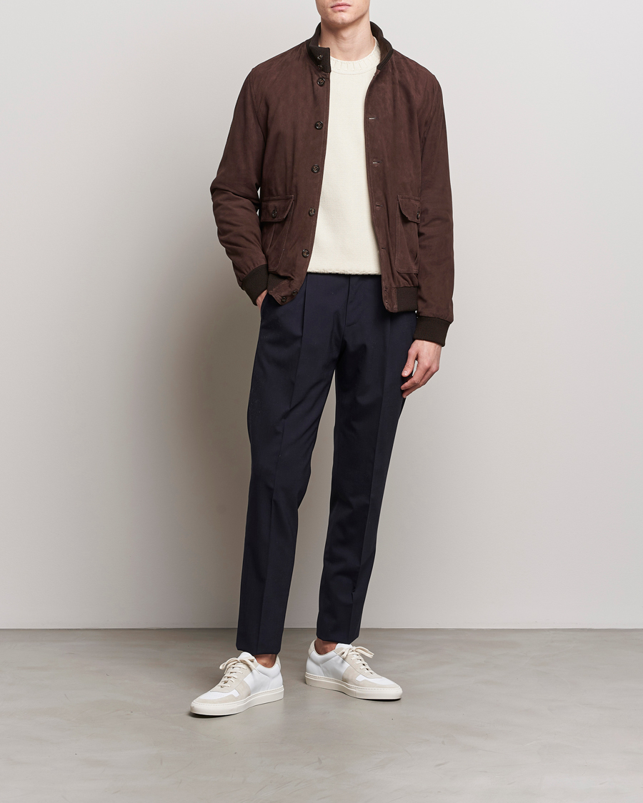 Herre | Jakker | Valstar | Valstarino Suede Jacket Dark Brown