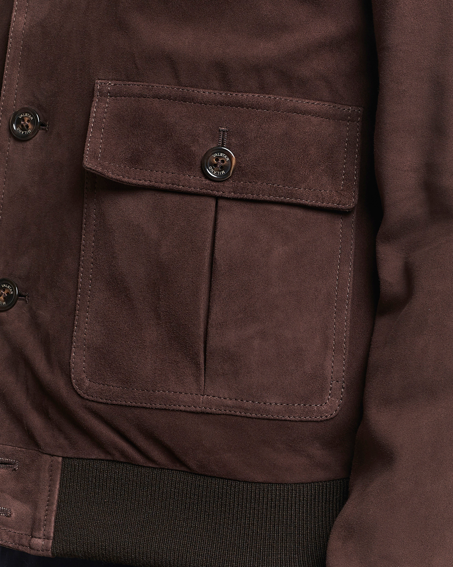Herre | Jakker | Valstar | Valstarino Suede Jacket Dark Brown