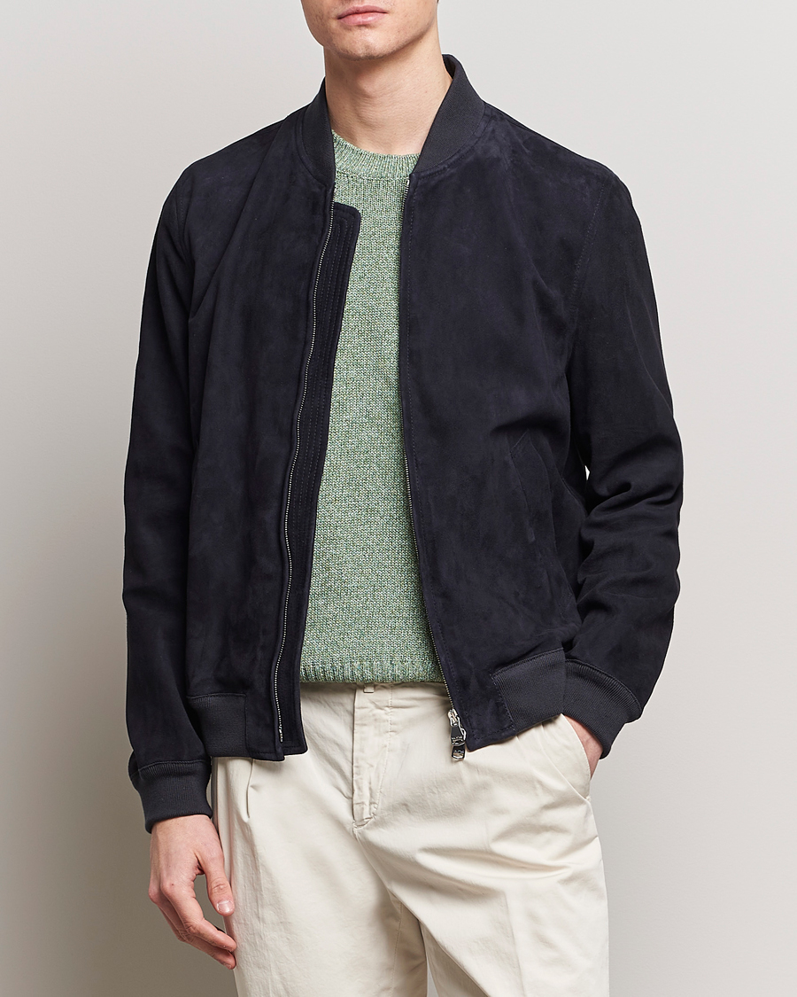 Herre | Avdelinger | Valstar | Zip Suede Jacket Navy