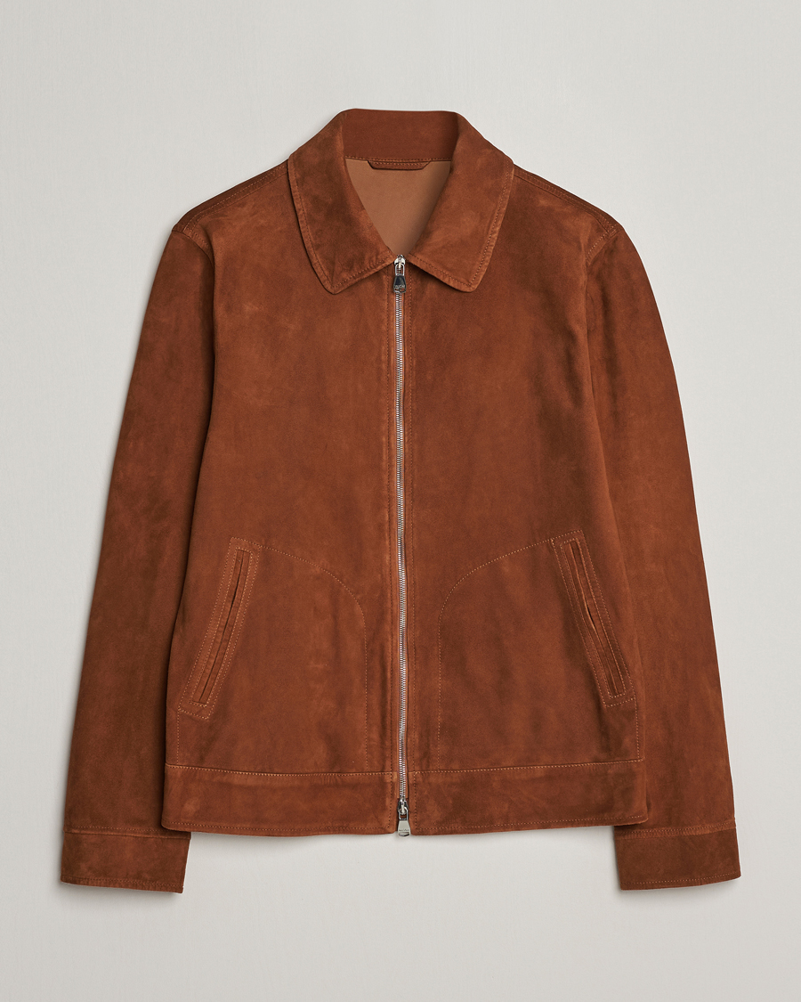 Herre | Jakker | Valstar | Suede Zip Bomber Jacket Sandal