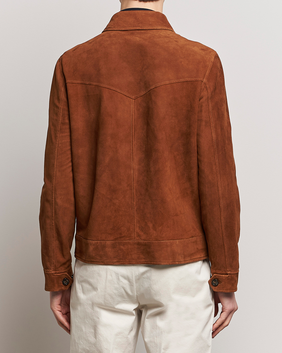 Herre | Jakker | Valstar | Suede Zip Bomber Jacket Sandal