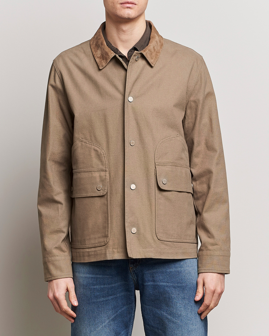 Herre | Italian Department | Valstar | Canvas Chore Jacket Khaki