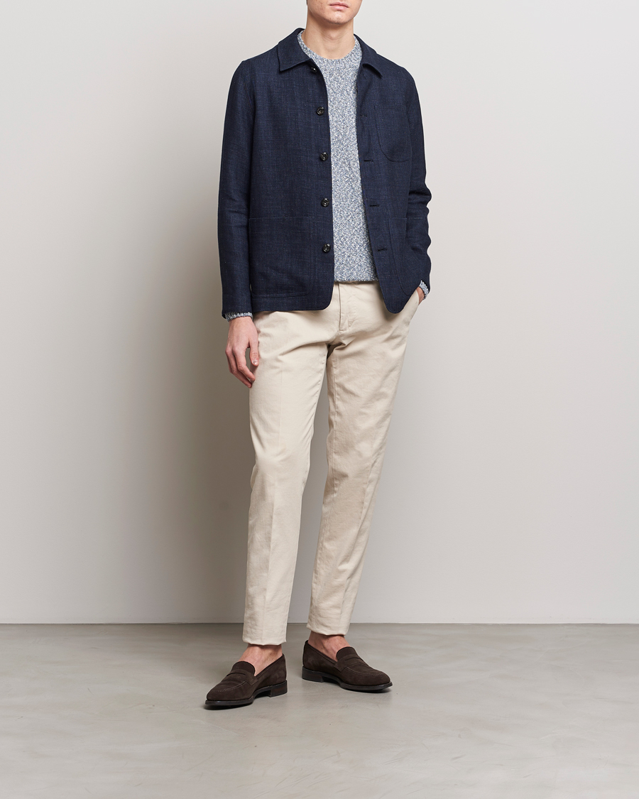Herre | Jakker | Altea | Wool/Linen Chore Jacket Navy