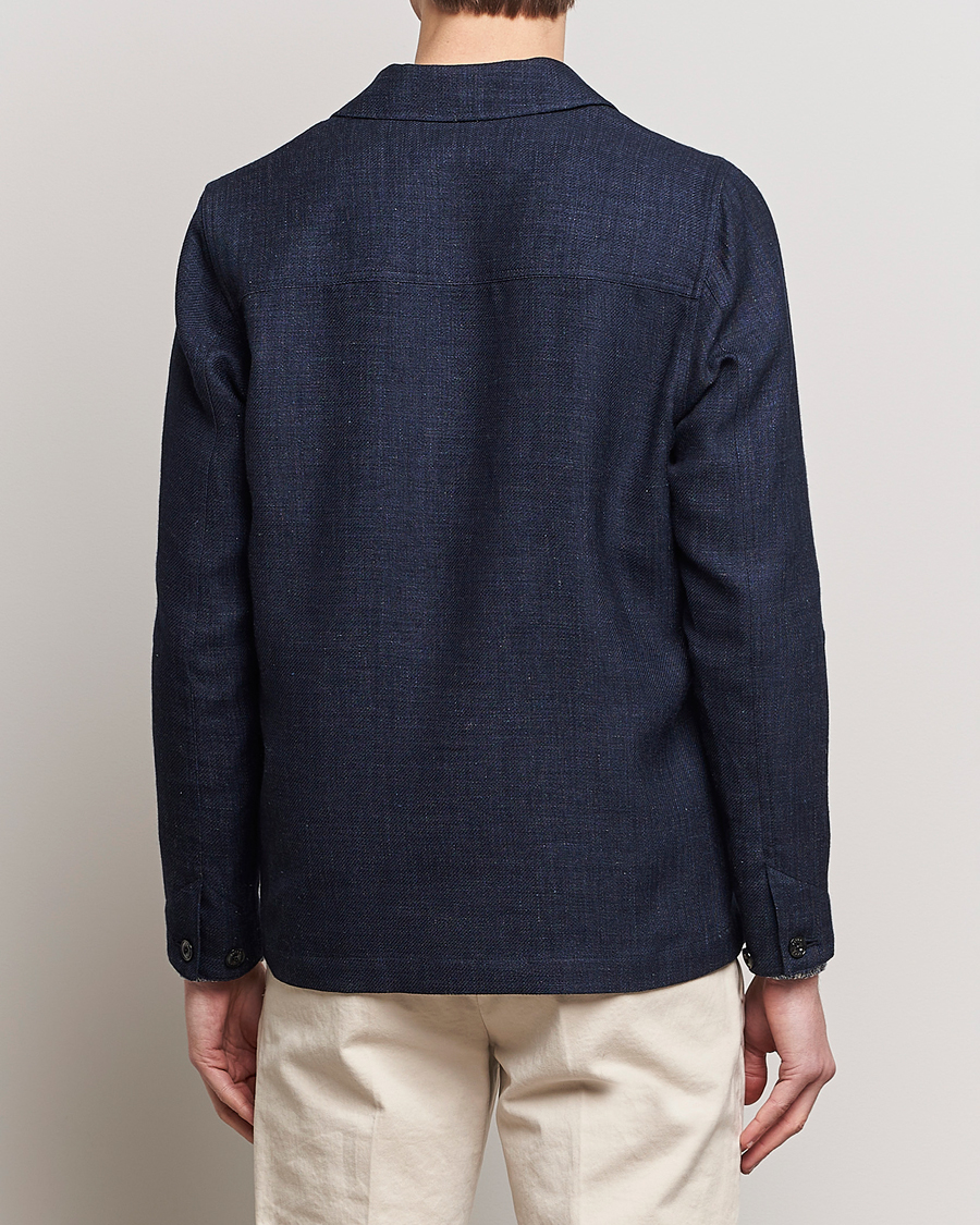 Herre | Jakker | Altea | Wool/Linen Chore Jacket Navy