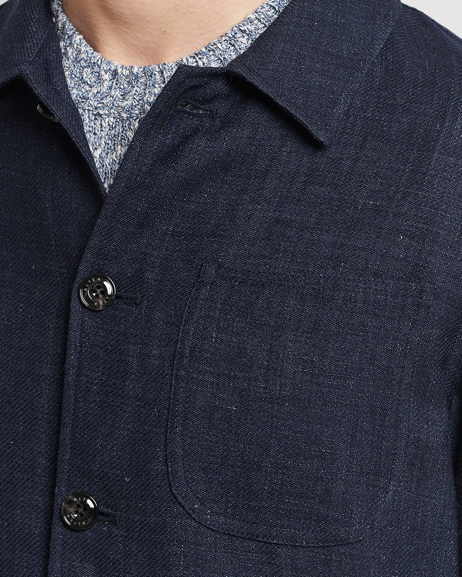 Herre | Jakker | Altea | Wool/Linen Chore Jacket Navy