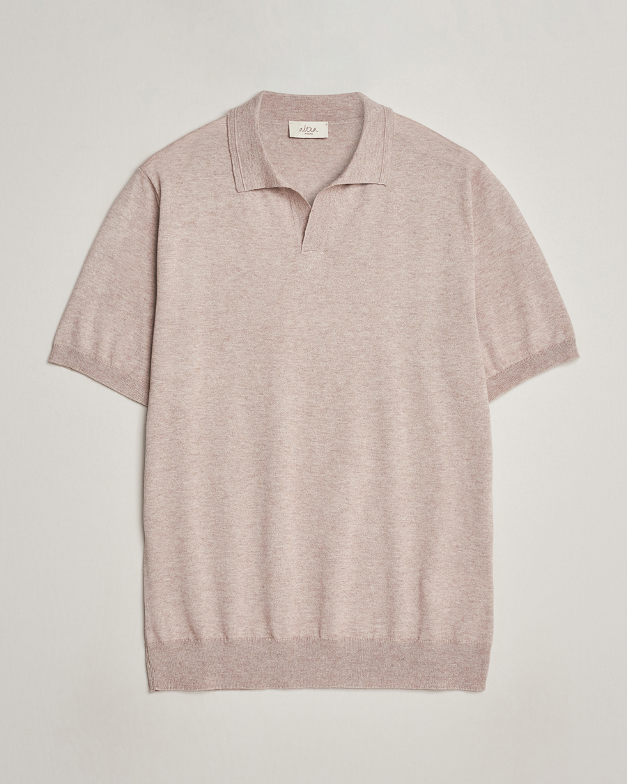 Herre | Pikéer | Altea | Cotton/Cashmere Polo Shirt Beige