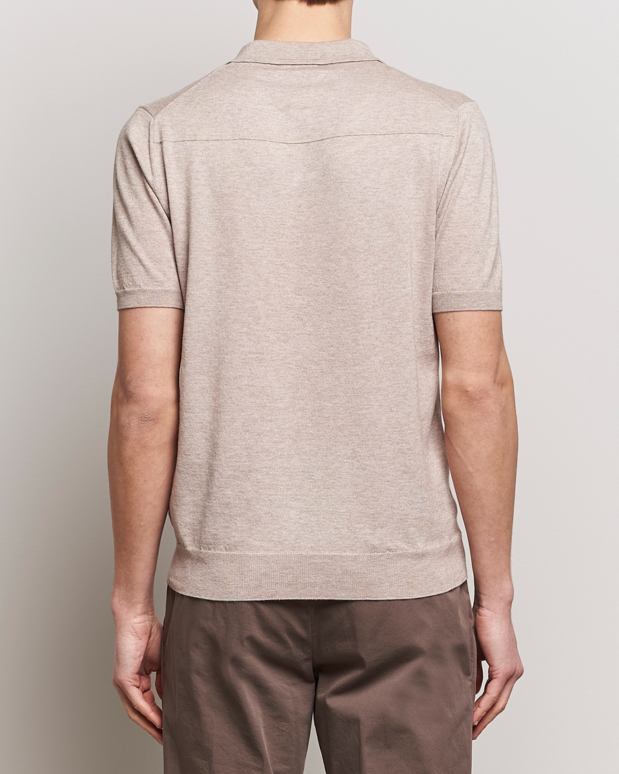 Herre | Pikéer | Altea | Cotton/Cashmere Polo Shirt Beige