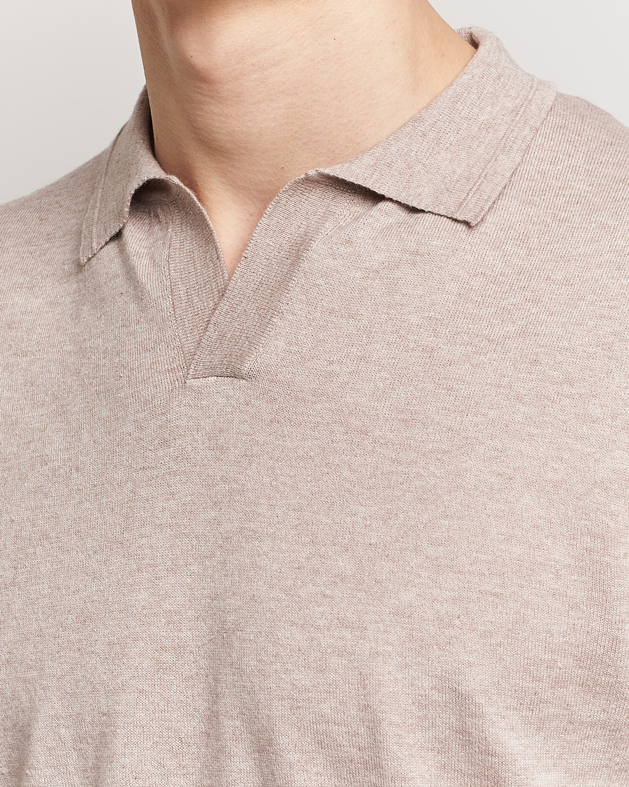 Herre | Pikéer | Altea | Cotton/Cashmere Polo Shirt Beige