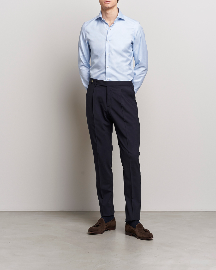 Herre | Finamore Napoli | Finamore Napoli | Milano Slim Royal Oxford Shirt Light Blue