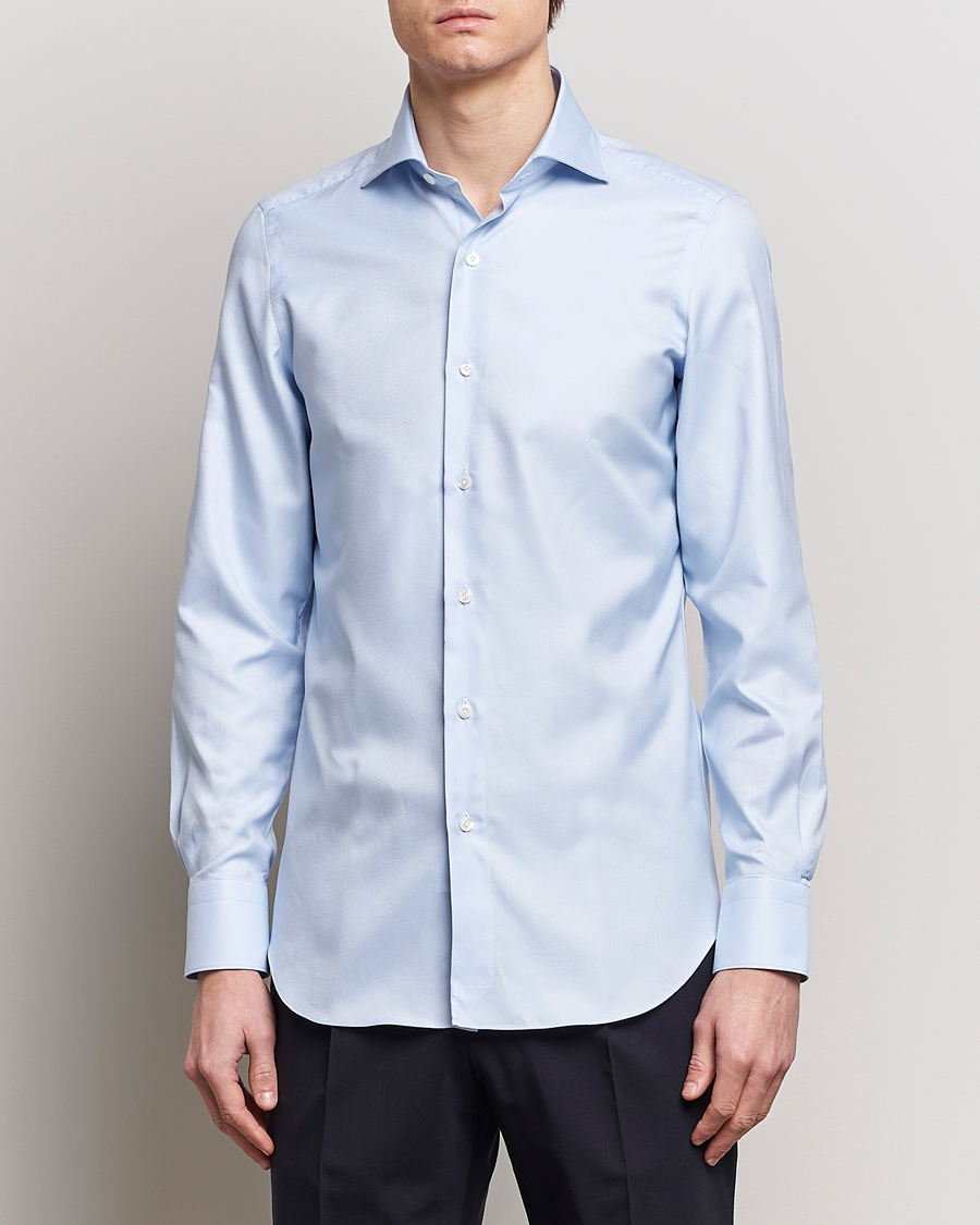 Herre | Avdelinger | Finamore Napoli | Milano Slim Royal Oxford Shirt Light Blue