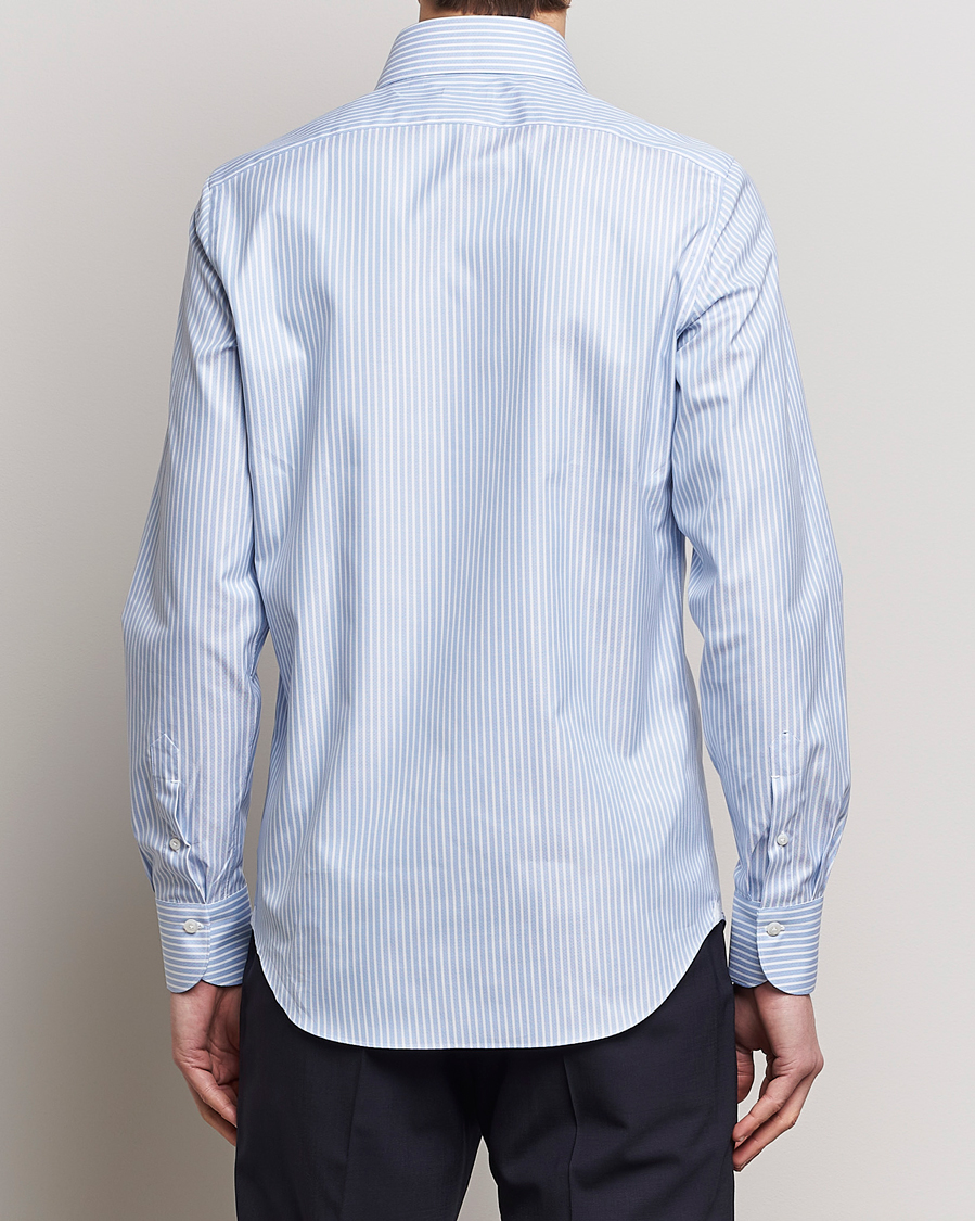 Herre | Skjorter | Finamore Napoli | Milano Slim Royal Oxford Shirt Blue Stripe