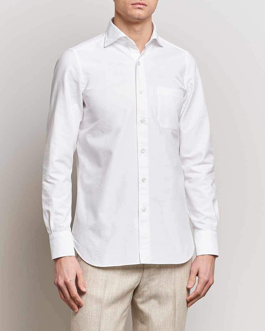 Herre | Avdelinger | Finamore Napoli | Gaeta Chambray Shirt White