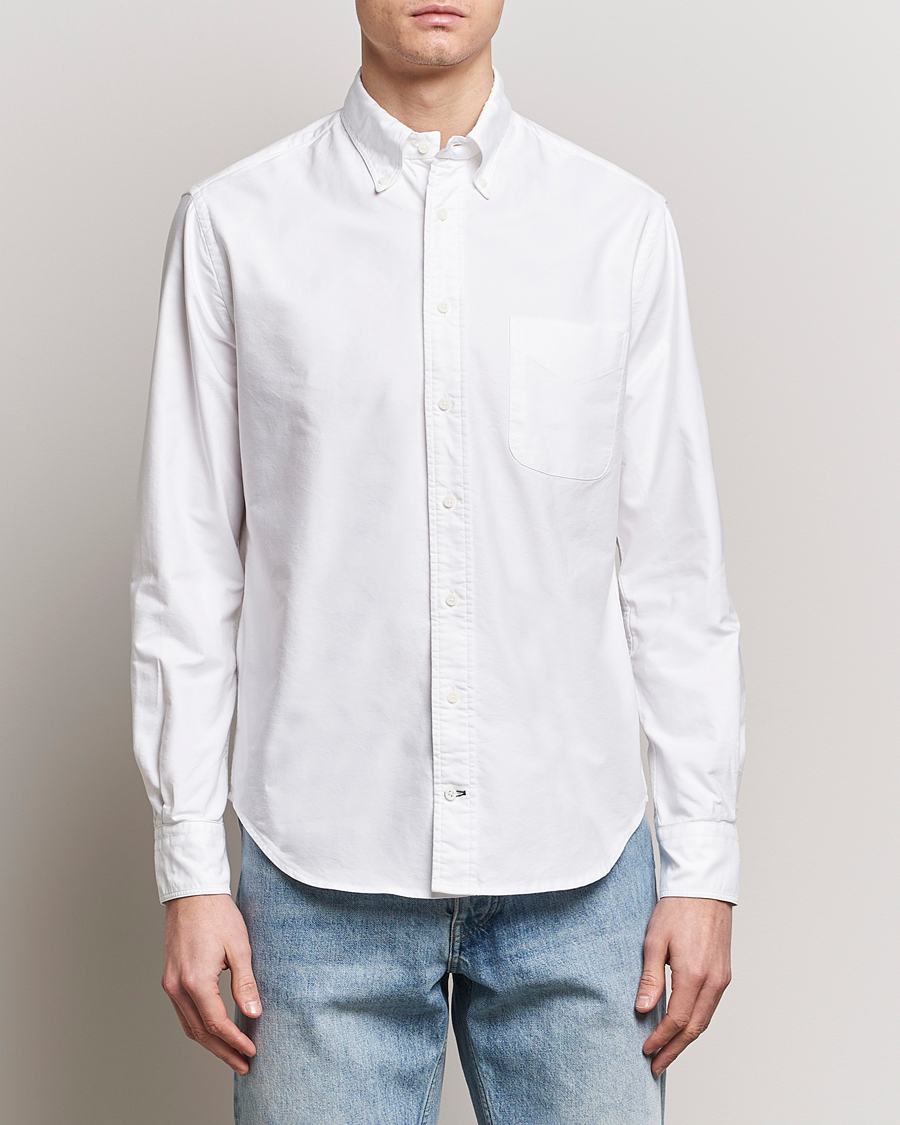 Herre | Preppy Authentic | Gitman Vintage | Button Down Oxford Shirt White