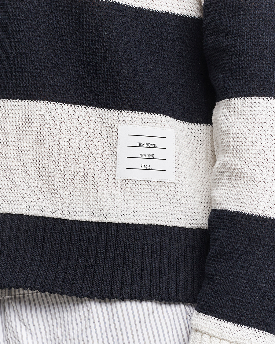 Herre | Gensere | Thom Browne | Long Sleeve Rugby White/Navy