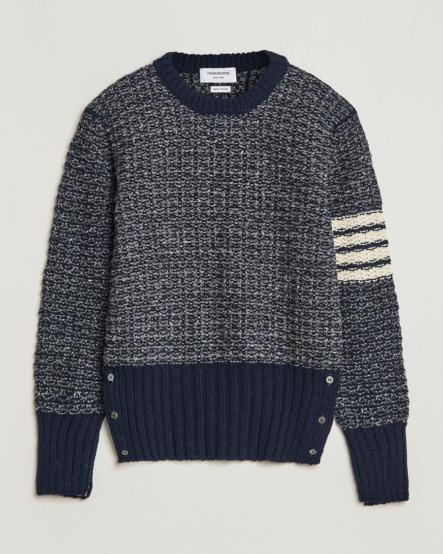 Herre | Gensere | Thom Browne | 4-Bar Donegal Sweater Navy