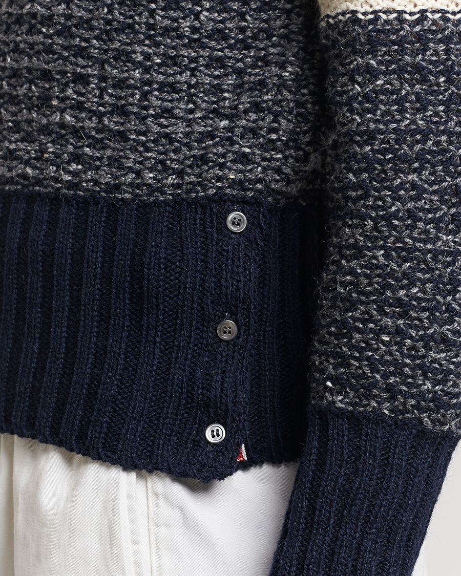 Herre | Gensere | Thom Browne | 4-Bar Donegal Sweater Navy