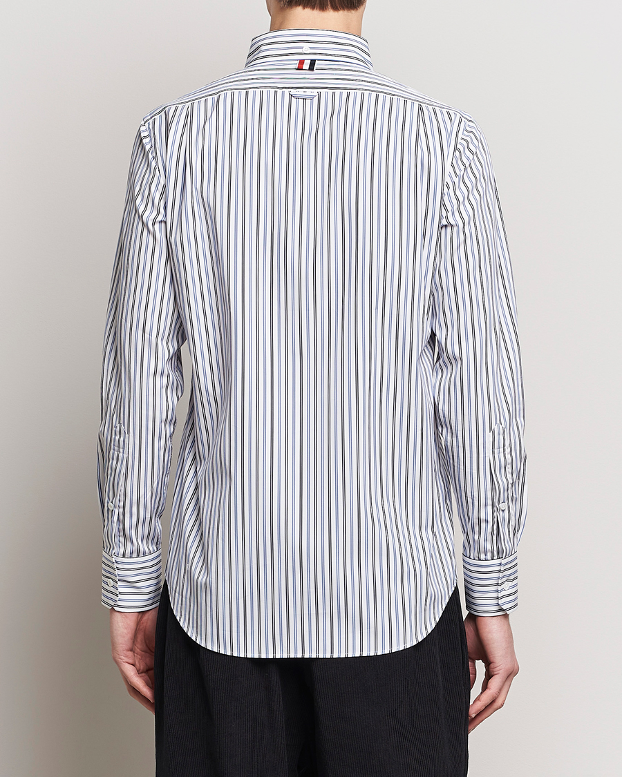 Herre | Skjorter | Thom Browne | Button Down Poplin Shirt Navy Stripes
