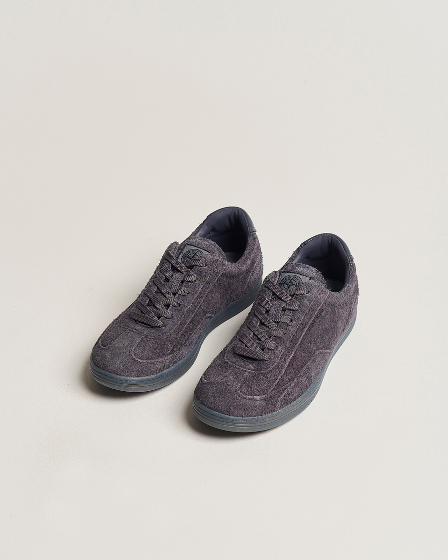 Herre |  | Stone Island | S0101  Suede Sneakers Blue Grey