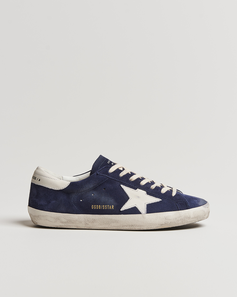 Herre | Golden Goose Deluxe Brand Super-Star Sneaker Navy/White | Golden Goose | Deluxe Brand Super-Star Sneaker Navy/White